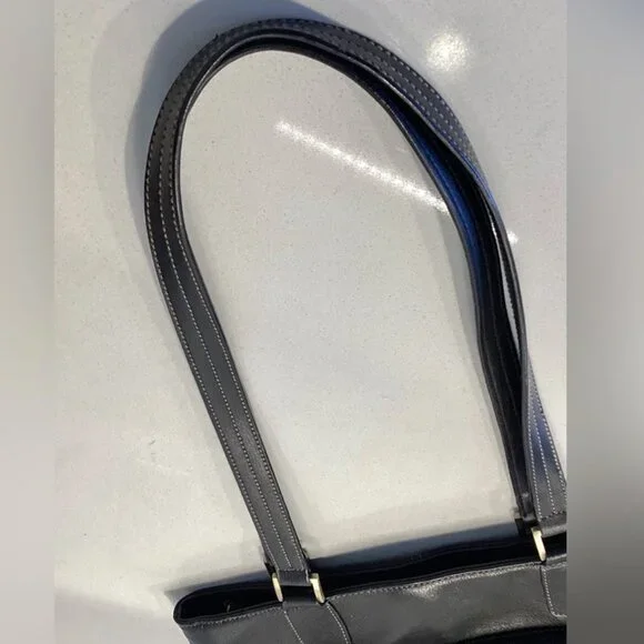 Giani Bernini Black Pebbled Leather Satchel Bag - Picture 10 of 10